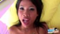Mouth open showing cum